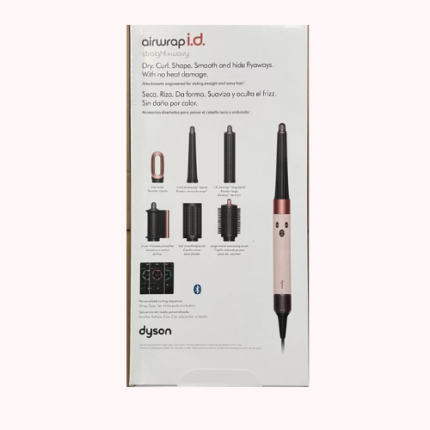 Dyson AirWrap i.d. Multi-Styler and Dryer Straight+Wavy HS08  Bluetooth Enabled for Perfect Curls (Strawberry Bronze/Blush Pink)