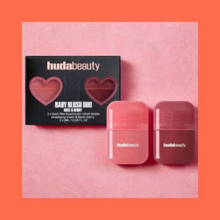 HUDA BEAUTY – Mini Baby Blush Duo -Strawberry & Black Cherry