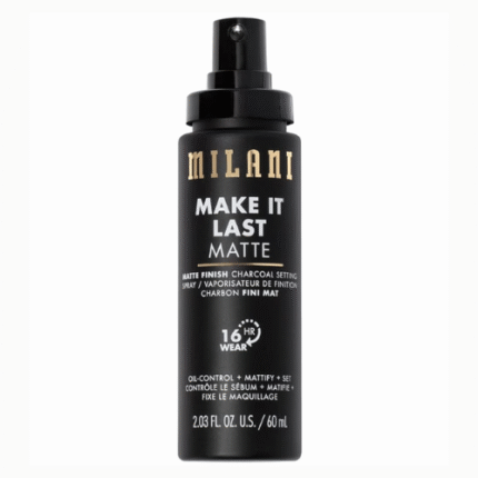 Milani Make It Last Charcoal Matte Setting Spray | 16H Hold – 60 ml